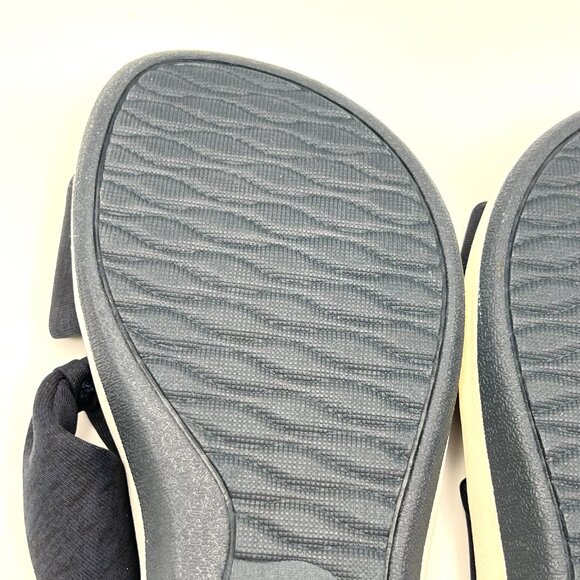 9.5W 9.5 WIDE WIDTH Clarks Womens Arla Coast Navy Blue Sandals Shoes - Picture 10 of 14